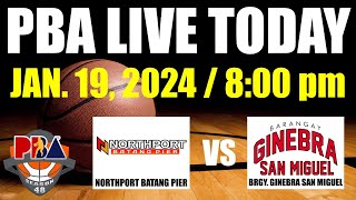 Barangay Ginebra San Miguel vs Northport Batang Pier PBA Live Score January 19 2024PBA 48thSeason [upl. by Hilaria]