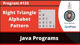 Java program to print the Right Triangle Alphabet Pattern [upl. by Schrick]