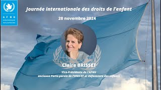 AFNU TV  Journée internationale des droits de lenfant  Mme Claire Brisset [upl. by Hamil]