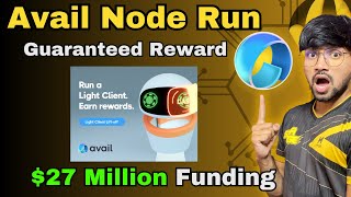 Avail Light Node Run Full Process Guaranteed Reward Funding 27 Million Dollars  SAGE Hindi [upl. by Wentworth]