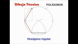 DIBUJO TÉCNICO Hexágono regular a partir del lado [upl. by Birchard]