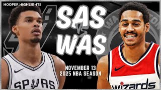 San Antonio Spurs vs Washington Wizards Full Game Highlights  Nov 13  2025 NBA Season [upl. by Cheston]