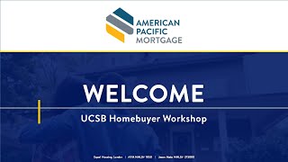 UCSB Homebuyer Workshop  November 2024 [upl. by Cott]