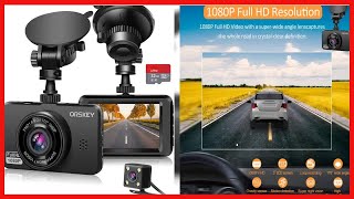 ORSKEY Dash Cam for Cars Front and Rear with SD Card 1080P Full HD in Car Camera Dual [upl. by Tavia]