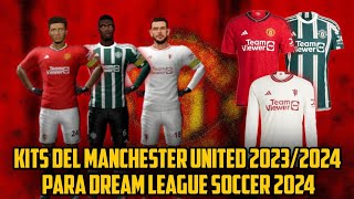 Kits del Manchester United 20232024 para Dream League Soccer 2024 [upl. by Ynohtnad]