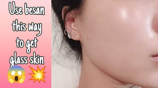 use besan this way to get glass skin  How to get glass skin at home [upl. by Audras]