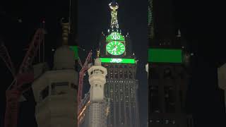 Makkah Clock Tower Lightening Makkah Clock Tower মক্কা ক্লক টাওয়ার বিশ্বের সবচেয়ে বড় ক্লক [upl. by Anitnegra]