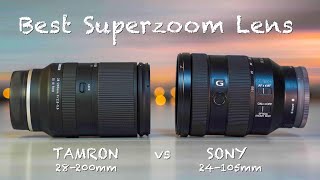 Best superzoom lens  Sony 24105mm F4 vs Tamron 28200mm F28F56  side by side image comparison [upl. by Yssirc]