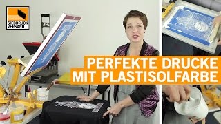 Perfekt deckender Siebdruck auf Textilien mit Plastisolfarben  Anleitung [upl. by Philander]