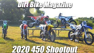 2020 450 Shootout  Dirt Bike Magazine [upl. by Aicirtal]