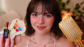 ASMR 🌼 Cozy Spring Personal Attention 🐛🦋 wooden makeup pampering cozy friend [upl. by Natalie159]