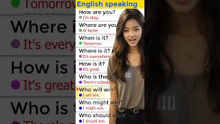 🥰How to speak English fluently Daily use English question answer practice learnenglish [upl. by Ossy528]