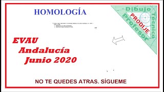 Homología EVAU ANDALUCIA JUNIO 2020 6 FLECHA Dibujo técnico [upl. by Iblehs]