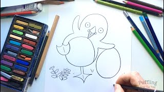 Draw along Puffling and the Egg from Puffling And The Egg [upl. by Mintun]