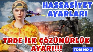 PUBG MOBİL HASSASİYET AYARLARI TR DE TEK ÇÖZÜNÜRLÜK 3 HS GARANTİLİ [upl. by Griffin940]