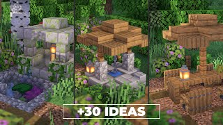 Minecraft  30 IDEAS y DECORACIONES para HACER JARDINES [upl. by Nelav]