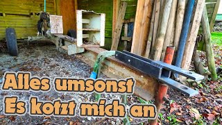 Alles umsonst  Es kotzt mich an 😫🤮 Umbau Holzspalter [upl. by Tutankhamen283]