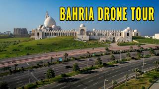 Bahria Town Karachi Main Gate to Eiffel Tower  Drone View  With Urdu Voice Over [upl. by Yorel]