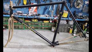 Premium rare engraved COLNAGO BLACK and GOLD frameset Subscribe Channel colnago campagnolo bike [upl. by Tiertza]