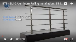 BTS  SL10 Aluminum Railing Installation  BTS  SL10 Aluminyum Korkuluk Küpeşte Montajı [upl. by Prestige]