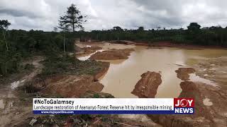 NoToGalamsey Landscape restoration of Asenanyo Forest Reserve hit by irresponsible mining [upl. by Udela860]