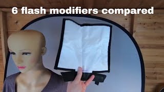 Comparing 6 oncamera flash modifiers [upl. by Ehc985]