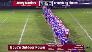 Amery Warriors  Grantsburg Pirates Nonconference football [upl. by Euqinwahs684]