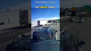 Road Rager Gets Instant Karma For Brake Checking A Truck [upl. by Ekenna217]