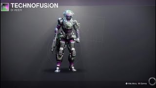 Destiny 2 Titan with Interlaced armor Ornaments and Technofusion Shader [upl. by Harmony546]