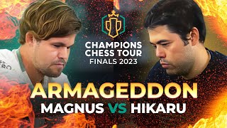 Magnus Carlsen vs Hikaru Nakamuras EPIC Armageddon Chess Battle [upl. by Netsruk575]