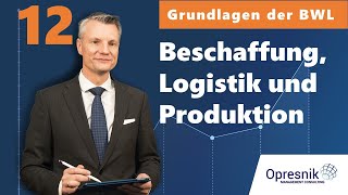 Vorlesung Grundlagen der BWL für alle Teil 12  Beschaffung Logistik amp Produktion [upl. by Aihsas491]