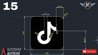 Autocad 2d Practice Drawing 15  AutoCAD tutorial for beginners akd autocad design [upl. by Lotson]