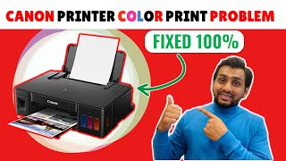 Canon printer color ink problem  Canon g1010 not printing color  Canon printer color problem [upl. by Hillard201]