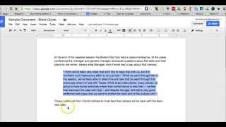 How to Create Block Quotes in Google Documents [upl. by Gnaw]