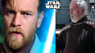 Why Dooku Became TERRIFIED of ObiWan During Their Final Duel  Star Wars Explained [upl. by Aig]