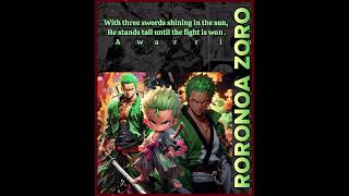 Roronoa Zoro Song AI Music [upl. by Camp]