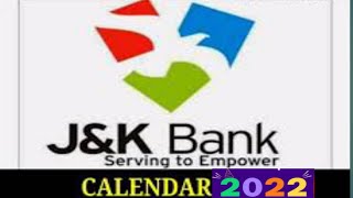 JampK Bank Calendar 2022  calendar 2022 [upl. by Sig527]