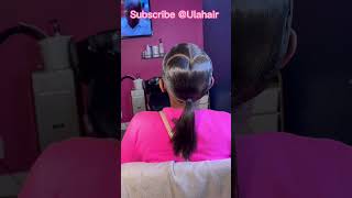 How To Sleek Jumbo Braid Ponytail ❤️ Neat Heart Shape Extend On Natural Hair Tutorial FtUlaHair [upl. by Yenrab]