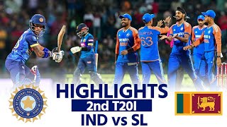 IND vs SL 2nd T20 Match Live India vs Sri Lanka 2nd T20I Match  HIGHLIGHTS  SuryaKumar Yadav [upl. by Nalyac]