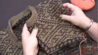 How to Prepare amp Cut a Steek when Knitting [upl. by Enirehtak90]