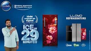 Freezing Ka New Record by Lloyd Direct Cool Refrigerators  Ice in 29 Mins  Vijay Setupathi  Tamil [upl. by Araihc463]