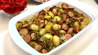 Southern Green Bean Potato amp Sausage Bake 🥘  BIWJ [upl. by Novyar339]