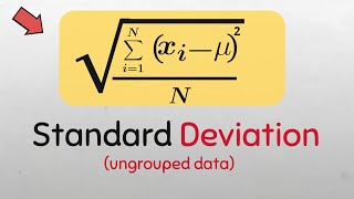 Introduction to Standard Deviation for Ungrouped data statistics maths sigma sigmarule [upl. by Ardath128]