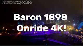 BARON ONRIDE 4K NACHT ⚒️👻  Efteling Onrides [upl. by Ahsea418]