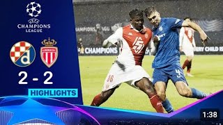 Dinamo Zagreb vs AS Monaco 22 All Goals amp Extended Highlights  UEFA Champions league [upl. by Eachern]