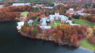 Wellesley College in Autumn Drone Footage Full Flight [upl. by Ahsuatal]