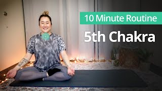 5TH CHAKRA Throat Chakra Healing Exercises  10 Minute Daily Routines [upl. by Correna152]