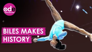 Simone Biles Performs Historic Vault at World Gymnastics Championships [upl. by Tanny732]