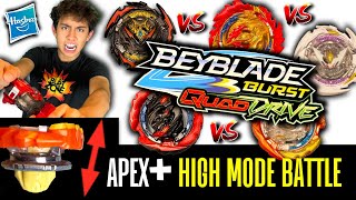 Best Beyblade Quad Drive Battle in Apex  Mode NEW Beyblade Burst Tournament [upl. by Aissila]