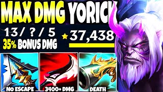 Meet the Max Damage Yorick Build 35 Bonus Damage  51 Lethality  DEATH 🔥 LoL Top Yorick Gameplay [upl. by Lytsyrk501]